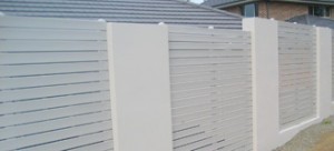 White Slat Privacy Fencing